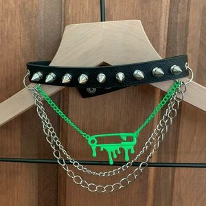 Studded adjustable choker